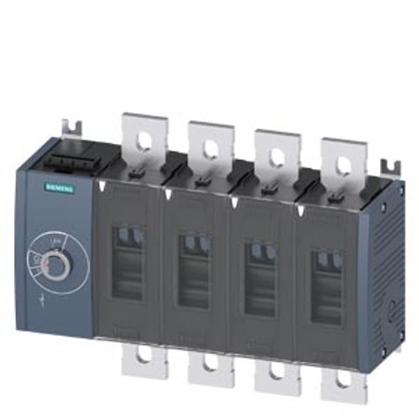 Switch disconnector 630 A, Size 4, 4-pole Side operating mechanism right Basic unit without handle image 2