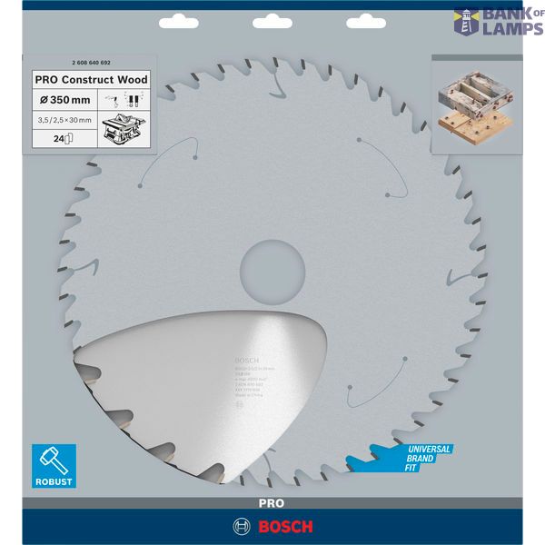 Construct Wood circular saw blade 350 x 30 x 3,5 mm; 24 image 3
