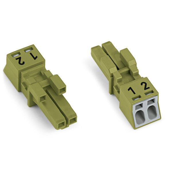 Socket 2-pole Cod. B light green image 1