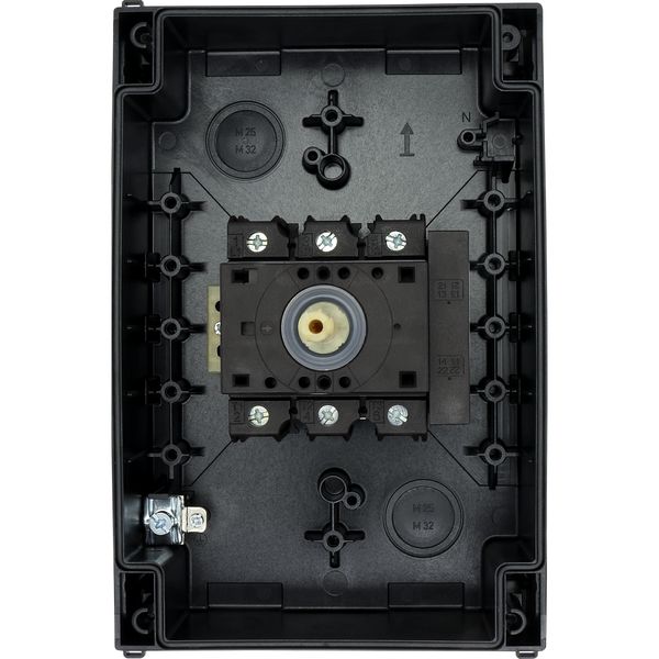 P3-63/I4/SVB/HI11 Main switch, P3, 63 A, surface mounting, 3 pole, 1 N/O, 1 N/C, Emergency switching off function, With red rotary handle and yellow locking ring, Locka image 26