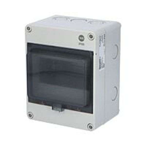 FLATBOX 5906 cabinet, 6TE, 170x135x114mm, transparent plastic door, IP65 image 1