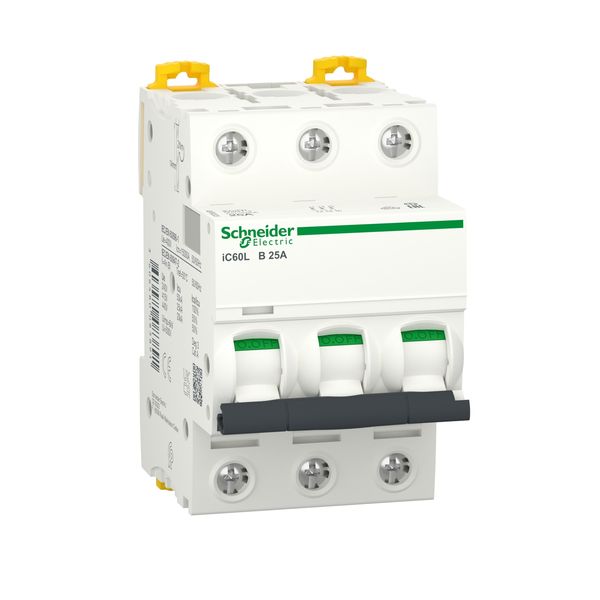 Miniature circuit-breaker, Acti9 iC60L, 3P, 25 A, B curve, 15000 A (IEC 60898-1), 25 kA (IEC 60947-2) image 5