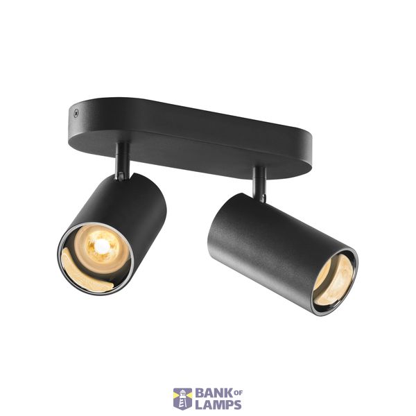 ASTO TUBE, ceiling-mounted light, cylindrical, GU10, 2x max. 10 W, black image 3