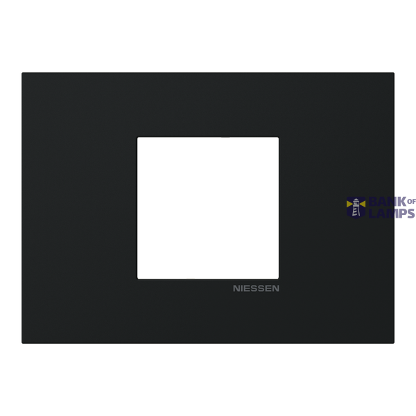 Frame - 1-gang / 2-modules - Niessen logo - Matt Black image 1