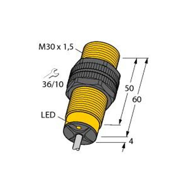 Inductive Sensor With Increased Temperature Range   BI10-S30-AZ3X/S100 image 1