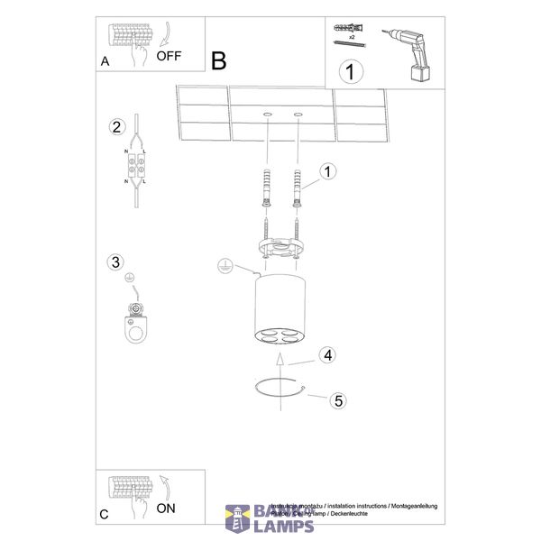Ceiling lamp ZOE white LED image 10