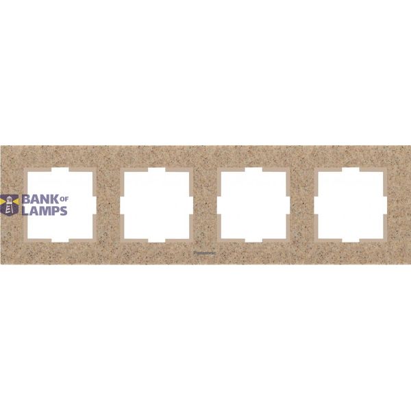 Karre Plus Accessory Corian - Sandstone Four Gang Frame image 1