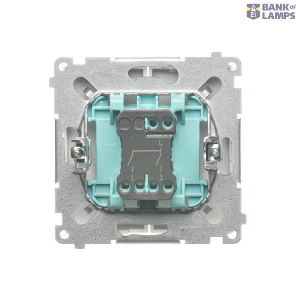 Touch panel 2 modules, Modul 1: 1 touch field, Module 2: space for Simon 54 module, Fixing: horizontal, Lunar lava image 1
