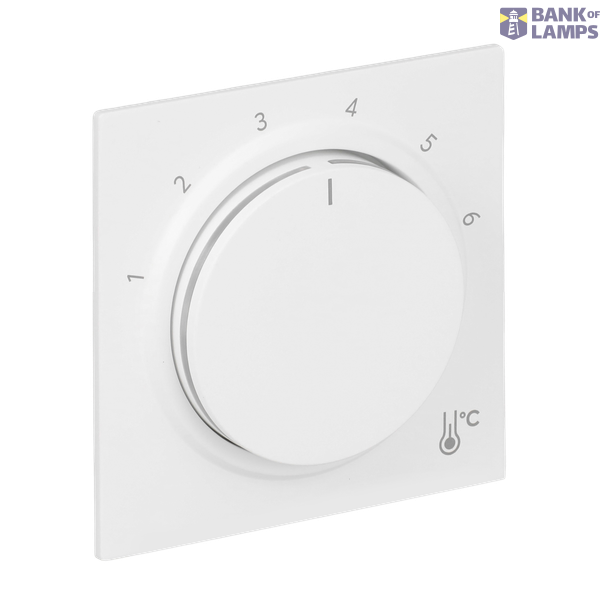 1794 R-44M Cover plate with legend Characters 1 ... 6 for Thermostat Turn button studio white matt - Busch-art linear image 2