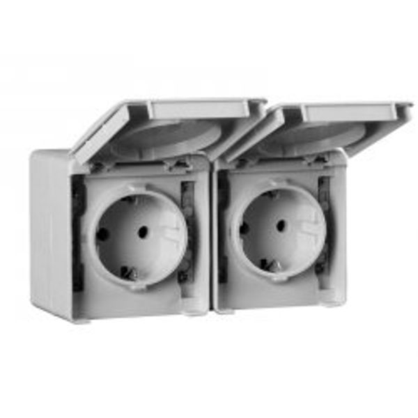 TWO SAF EARTH SOCK (FR) DOUB HORIZ BASE WHITE image 1