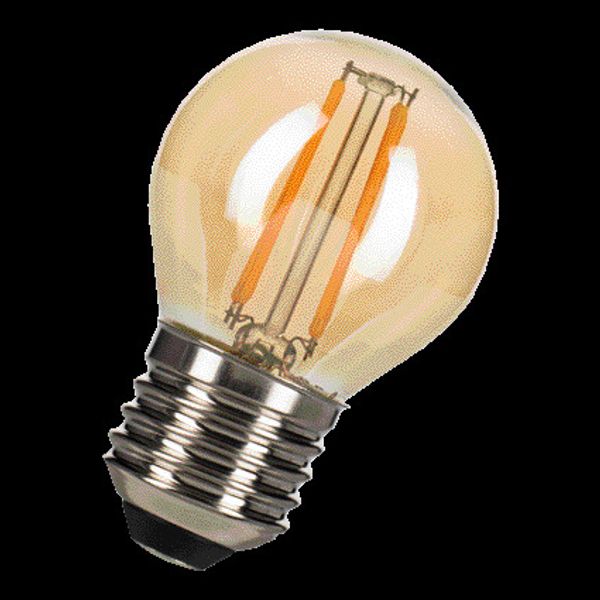 LED Filament G45 E27 240V 4W 2200K Gold Dimm image 2