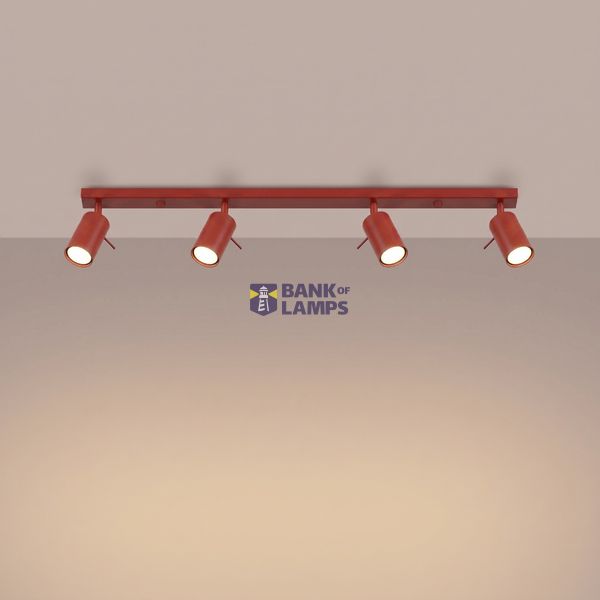 Ceiling lamp RING 4L red image 2