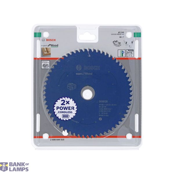 Expert for Wood Circular Saw Blade for Cordless Saws 190x1.5/1x30 T60 image 2