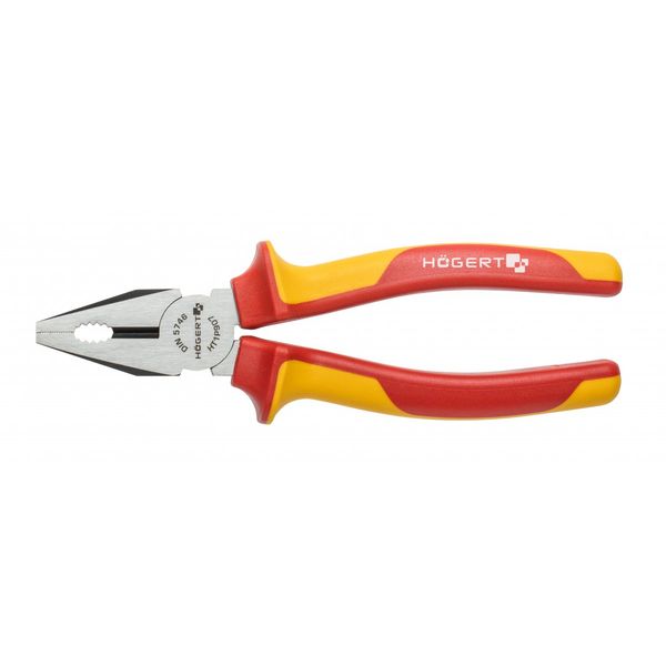 HOEGERT Insulated combination pliers 200 mm, 1000 V, VDE image 1