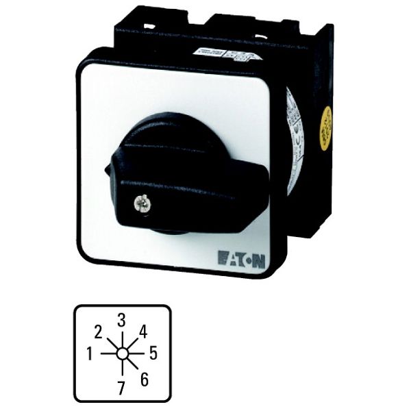 T0-4-152/E Step switches, T0, 20 A, flush mounting, 4 contact unit(s), Contacts: 7, 45 °, maintained, Without 0 (Off) position, 1-7, Design number 152 image 1