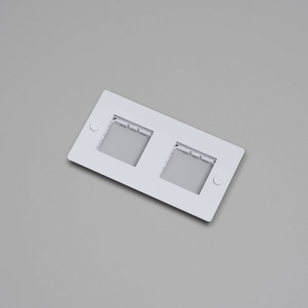 2G WALL PLATE / HORIZONTAL / NO INFILLS / WITHOUT LOGO / WHITE image 1