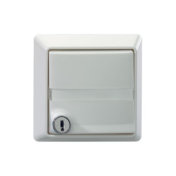 Lockable cover plate, pure white (similar to RAL 9010), for all Rutenbeck flush-mounted inserts image 1