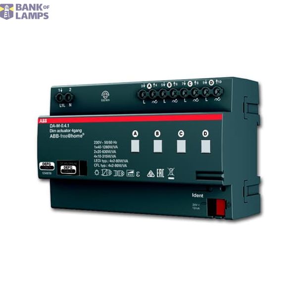 Busch-free@home®, MDRC actuators, Dimming actuator, 4gang, MDRC,  image 1