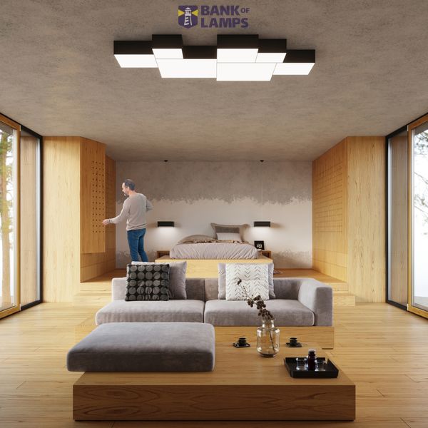 CEILING LAMP HORUS 35 BLACK E27 2X60W IP20 image 8