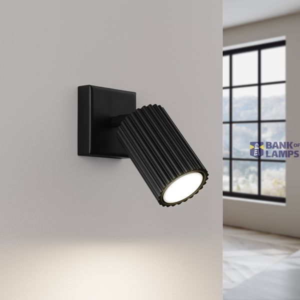 STYLISH WALL LAMP WITH MOVABLE BLACK LAMP FROM THE KARBON SERIES FOR ADDITIONAL LIGHTING image 5