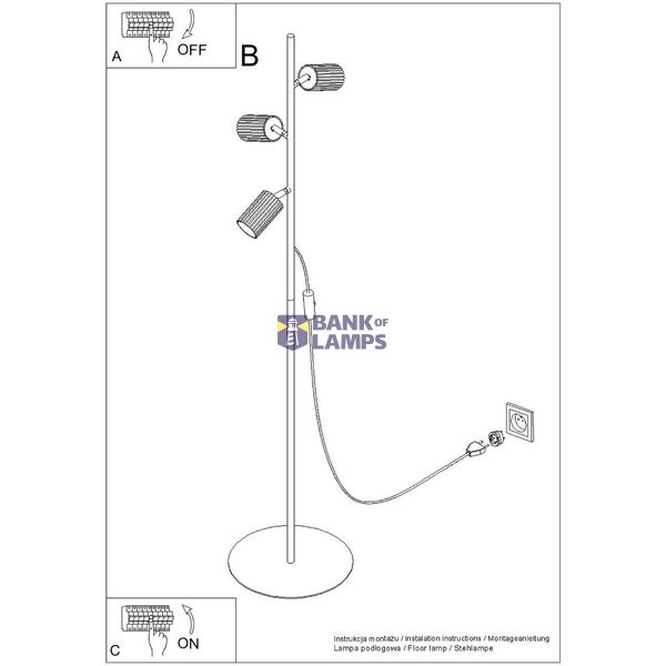 Floor lamp KARBON 3 white image 9