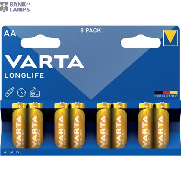 VARTA Longlife 4106 AA 8-Shrink image 1