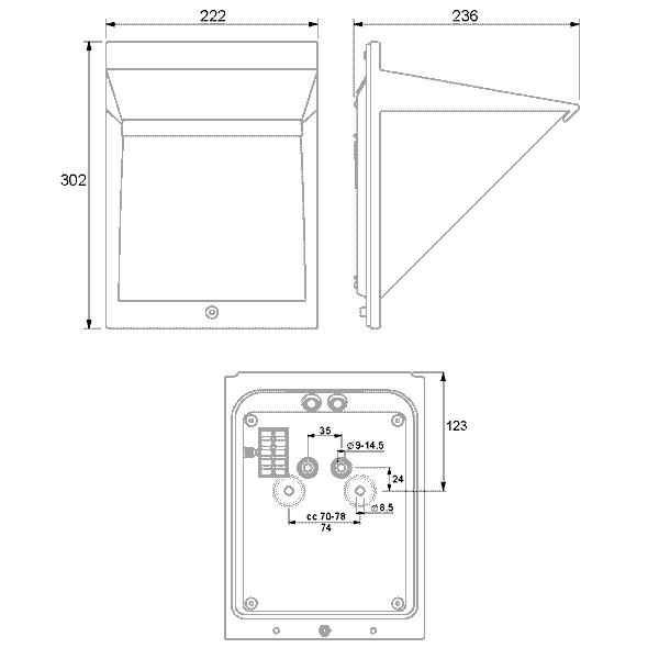 Outdoors wall luminaire AVR8 IP44 LED 9/13/18W 830 BG image 2