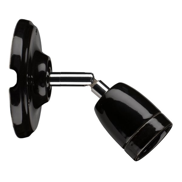 Ceiling / Wall Lamp Porcelain L E27 Black image 1