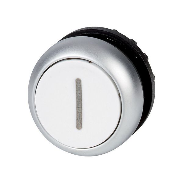M22-D-W-X1 Pushbutton, RMQ-Titan, Flat, momentary, White, inscribed, Bezel: titanium image 2