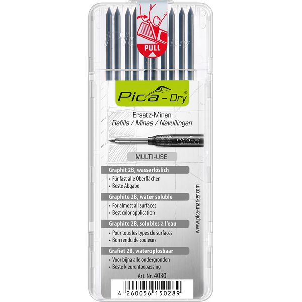 Pica 4030 Dry Refill graphite, blister image 2