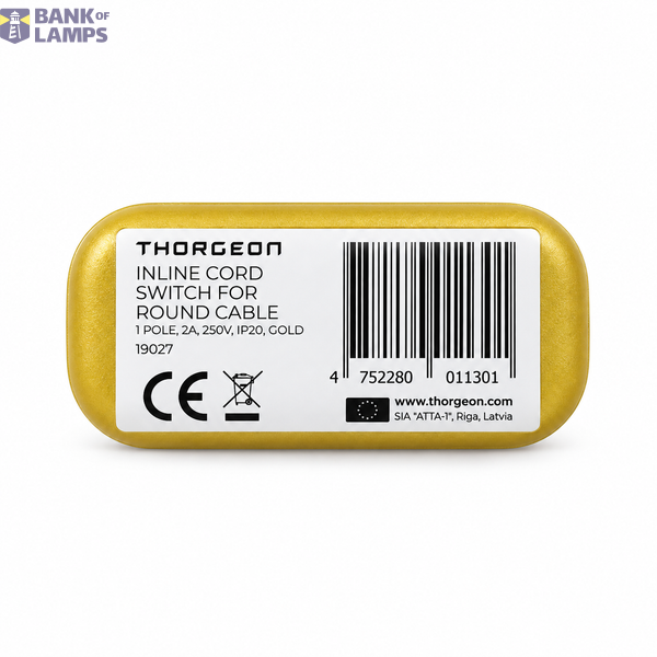 Cord Switch 1P 2A 250V Gold Thorgeon image 2