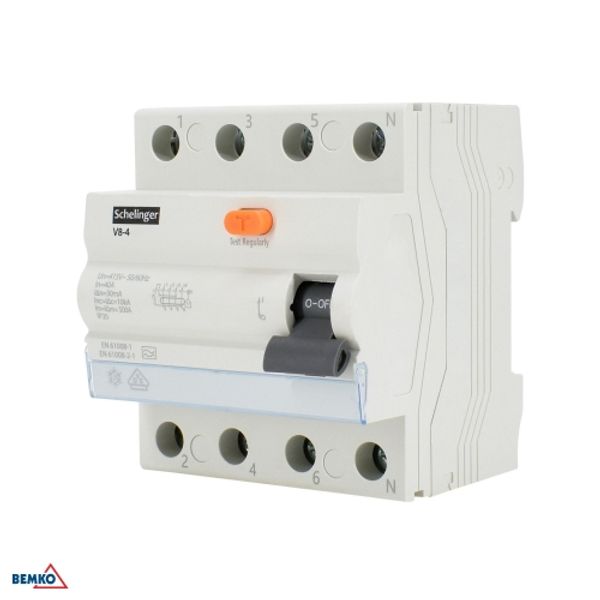 Overcurrent Circuit Breaker A 4P 25A 30mA 10kA VDE SCHELINGER image 1