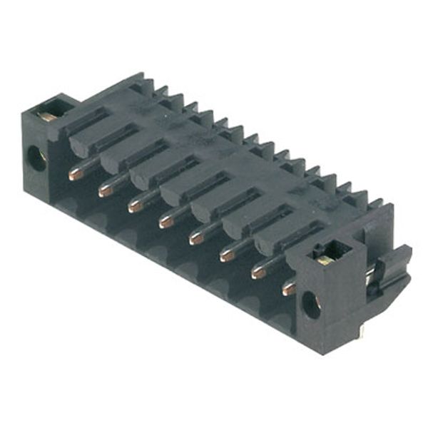 PCB plug-in connector, male header, Solder flange, THT/THR solder connection, 3.50 mm, Number of poles: 4, 90°, Solder pin length (l): 1.5 mm, tinned, black, Tape image 2
