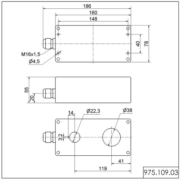 Surface housing 2-fold GY image 3