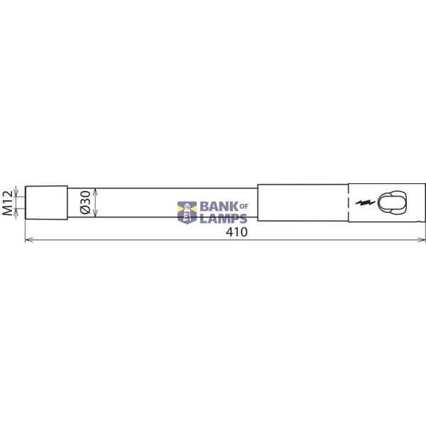 Adapter f. PHE4 w. threaded bushing M12 a. plug-in coupling D 30mm  L  image 2