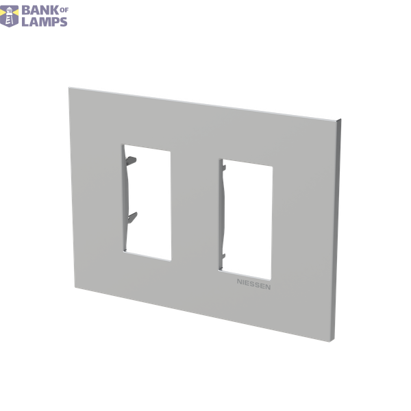 Frame 1+1 modules - Niessen logo - Silver image 2