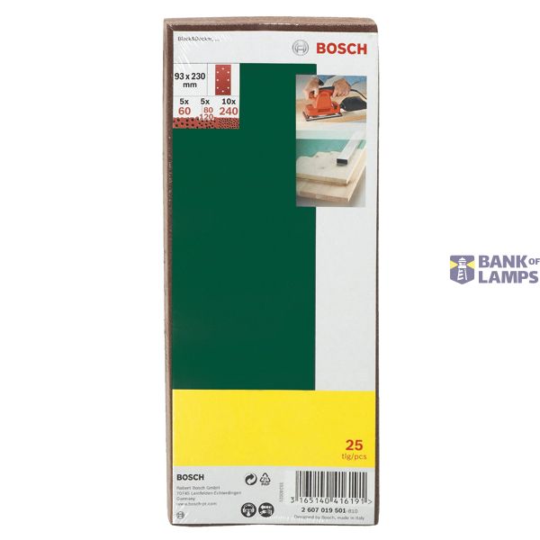 25-piece sanding sheet set for orbital sanders, grit 240 G= 240 image 1