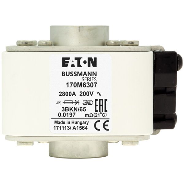 Fuse-link, high speed, 1250 A, AC 690 V, size 3, 76 x 92 x 126 mm, aR, IEC, type T indicator image 1