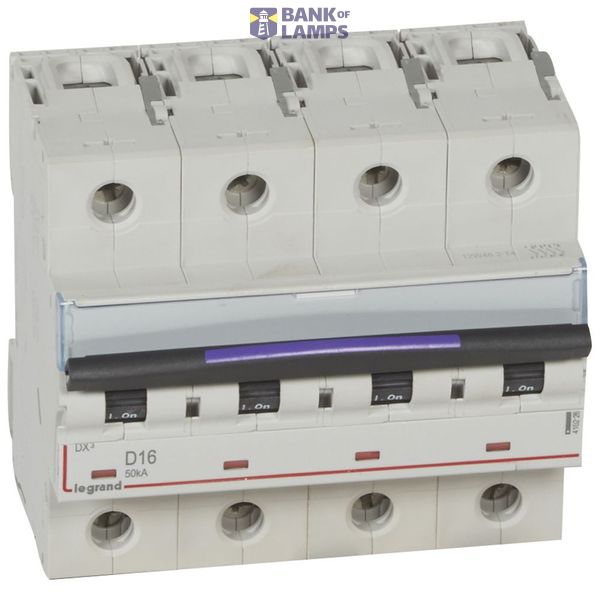 MCB - DX³ - 50 kA - 4P - 400 V~ - 16 A - D curve image 2