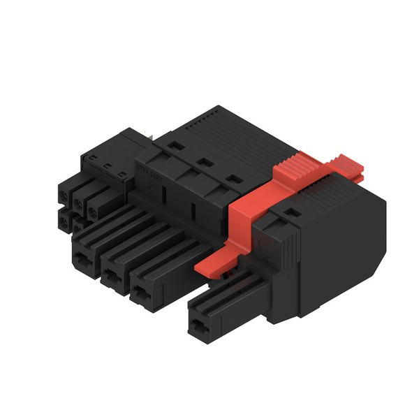 PCB plug-in connector, female plug, 7.62 mm, Number of poles: 4, 180°, PUSH IN with actuator, PUSH IN without actuator, Clamping range, max. : 10 mm², Box image 2