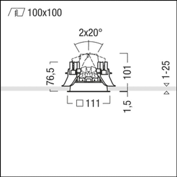 DIAMO MD GIMBAL FRAME Q1 WH WH - Installation frame image 2