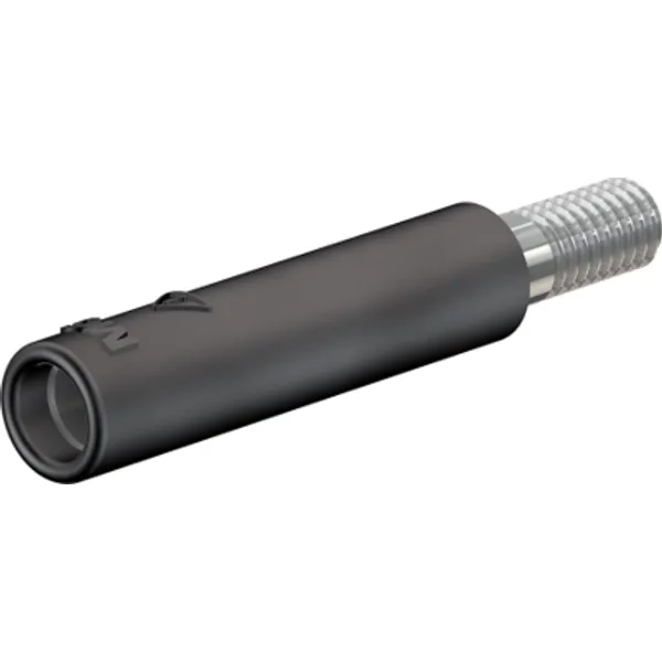 Screw-in adapter, 4 mm socket to 4 mm plug, red, CAT II, 23.0280-22 image 1