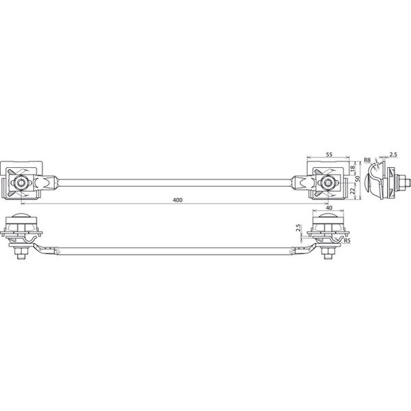 Bridging cable Cu 16mm²  L 400mm with 2 saddle clamps 0.7-10mm StSt image 2