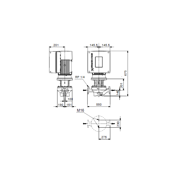 In-line circulator pump TPE 100-110/4-S-A-F-A-BQQE 3X400 50Hz image 3