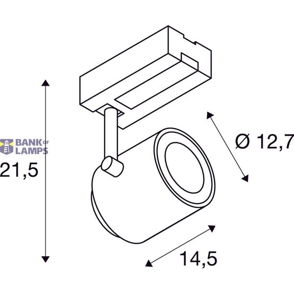 SUPROS TRACK 3000 SPOT,2700lm,4000K SLM,60°,incl. 3P adapter image 3