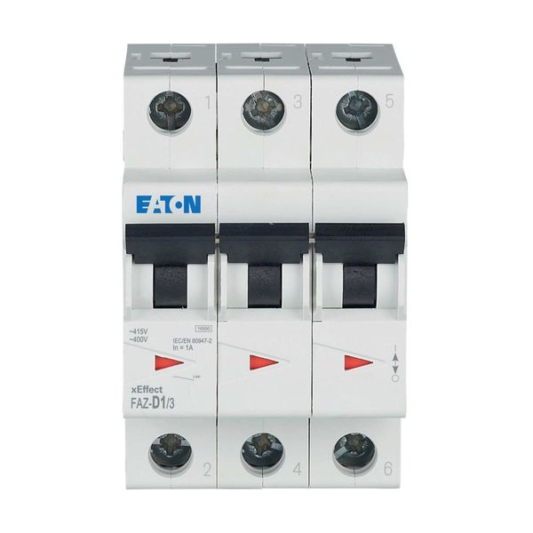 Miniature circuit breaker (MCB), 1 A, 3p, characteristic: D image 8