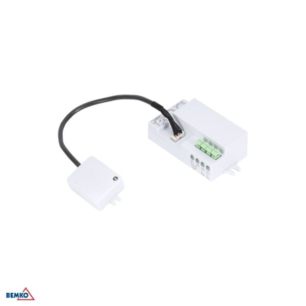 MICROWAVE SENSOR 1200W 360* IP20 RECTANGLE WHITE WITH PROBE image 1