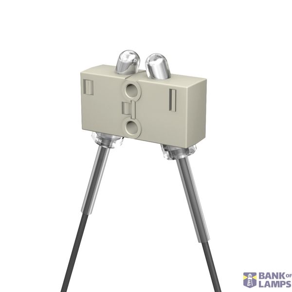 E32 1559F Fiber optic sensor head, limited reflective, transparent object detection, square, top-view, R40 chemical resistant fiber, 2 m cable E32 1559F image 1