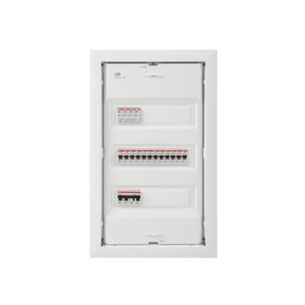 UK complete distribution board with SPD T2, HLAK, 12xFI/LS 16/0.03A, 3p FI/LS 20/0.03A image 1