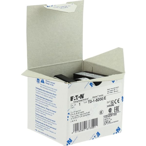 T0-1-8200/E On-Off switch, 1 pole, 20 A, 90 °, flush mounting image 6